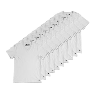 Vintage Poly Blend V-Neck Tee // 10-Pack