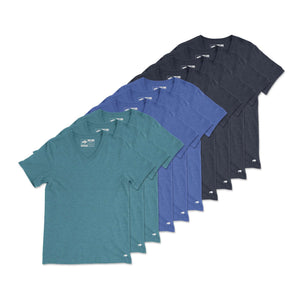 Vintage Poly Blend V-Neck Tee // 10-Pack