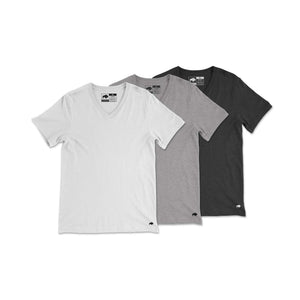 Vintage Poly Blend V-Neck Tee // 3-Pack