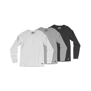 Vintage Poly Blend Long Sleeve Tee // 3-Pack