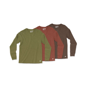 Vintage Poly Blend Long Sleeve Tee // 3-Pack